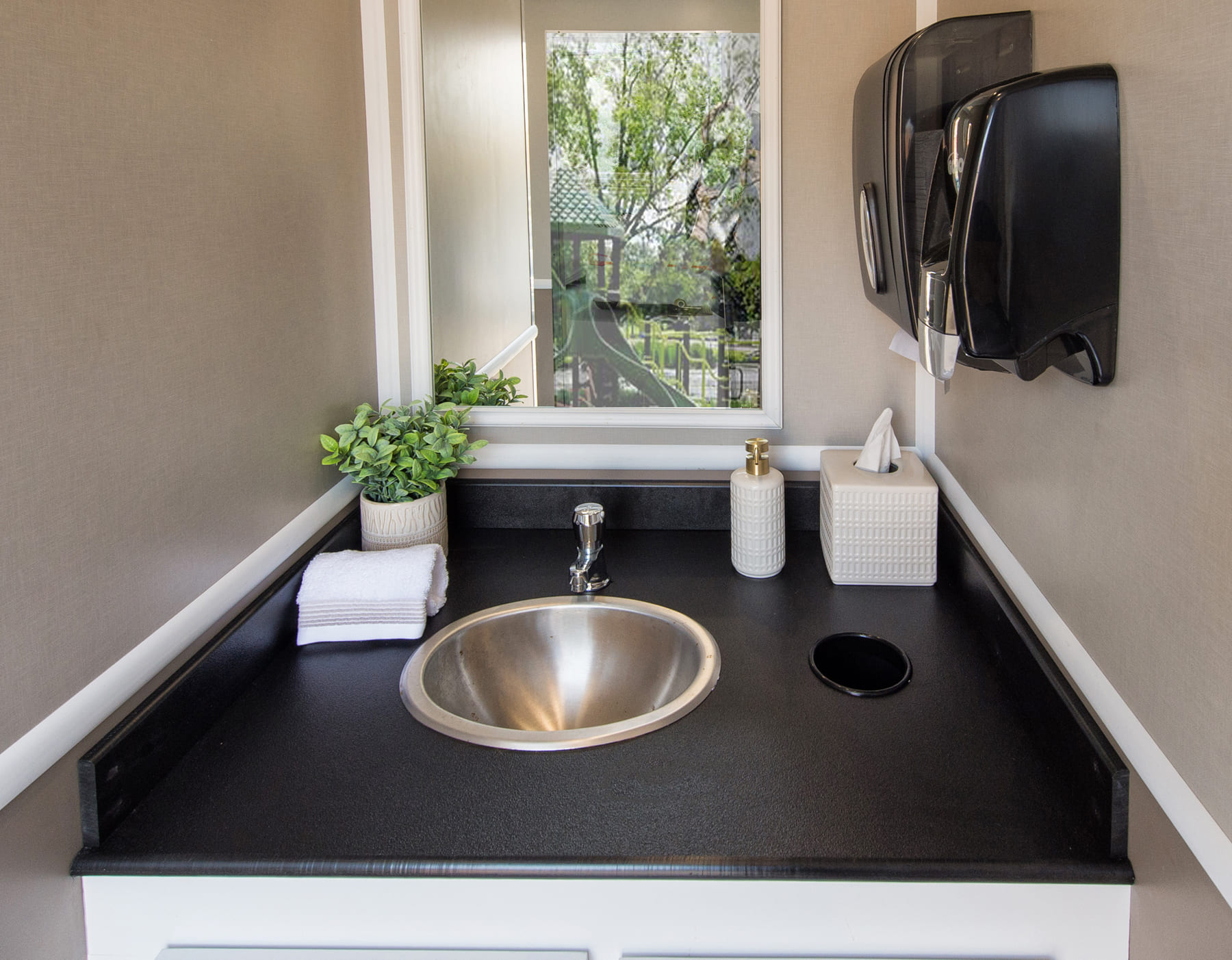 Premium portable restroom trailers