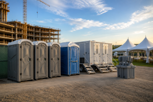 Portable restroom units available for event and construction site rentals