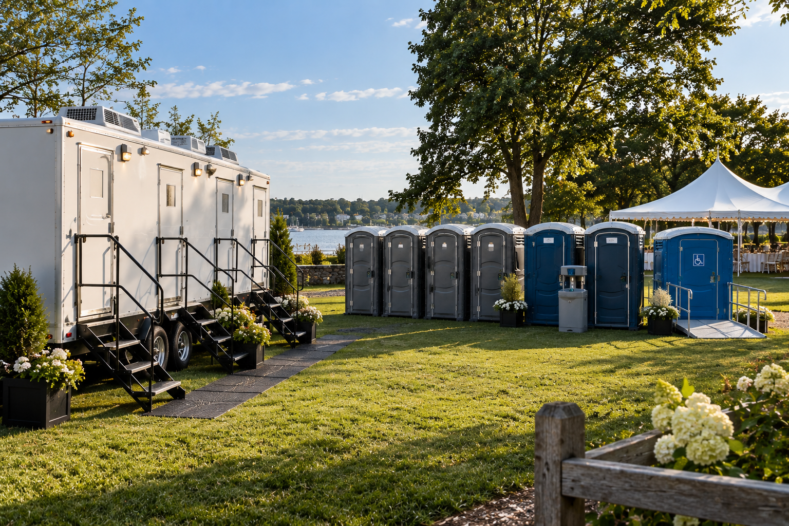 Portable restroom rentals in CT NY and NJ for events and construction sites